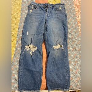 GAP straight leg distressed jeans sz 12R